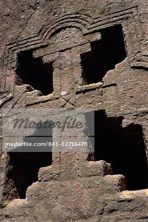 Close-up of cross on Christian Bieta Danaghel, Vierges Martyres, town of Lalibela, Wollo region, Ethiopia, Africa Close-up of cross on Christian Bieta Danaghel, Vierges Martyres, town of Lalibela, Wollo region, Ethiopia, Africa