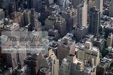 Vue aérienne de Manhattan gratte-ciels, New York City, New York, États-Unis d'Amérique, l'Amérique du Nord