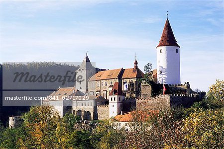 Gothic 15th century Krivoklat Castle, Krivoklat, Central Bohemia, Czech Republic, Europe