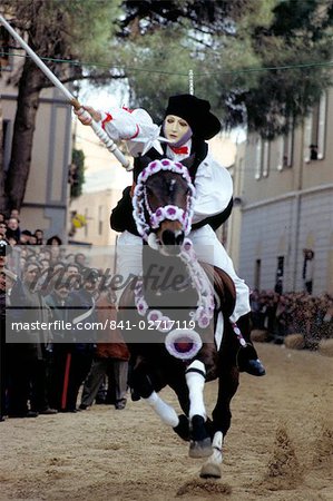 Île Sartiglia, Oristano, Sardaigne, Italie, Méditerranée, Europe