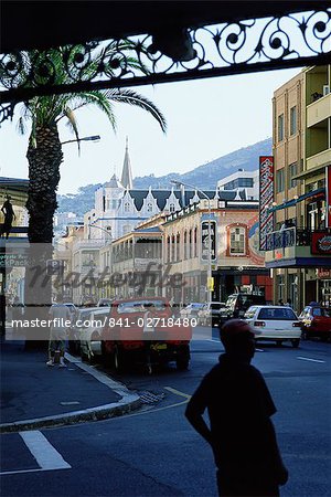 Long Street où nombreux colonial abrite encore stand, Cape Town, Afrique du Sud, Afrique