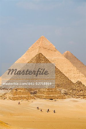 The Pyramids of Giza, Giza, UNESCO World Heritage Site, near Cairo, Egypt, North Africa, Africa