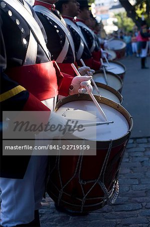 Drummers in a Military Band, Buenos Aires, Argentina, South America