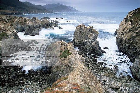 Rocks, Big Sur coast, California, United States of America, North America