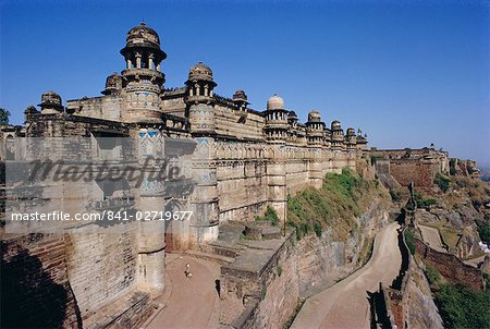 Entrée principale du fort, Gwalior, l'état de Madhya Pradesh, Inde, Asie