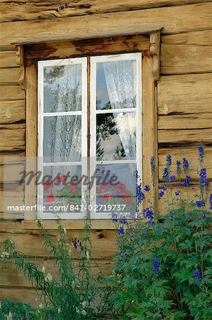Historischen Holzhäusern, Freilichtmuseum in der Nähe von Bardufoss, Norwegen