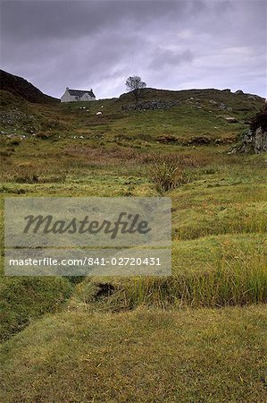 Lazybeds, Reste der alten Anbaumethoden, Ost Küste South Harris, der äußeren Hebriden, Schottland, Vereinigtes Königreich, Europa