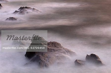 Rocks and water, west coast of Lewis, Isle of Lewis, Outer Hebrides, Scotland, United Kingdom, Europe