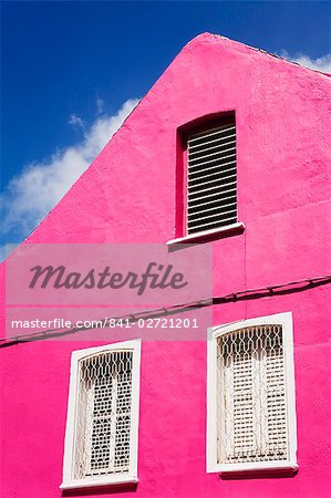 Rose de bâtiment sur rue Republique, fort de France, Martinique, Antilles françaises, Antilles, Caraïbes, Amérique centrale
