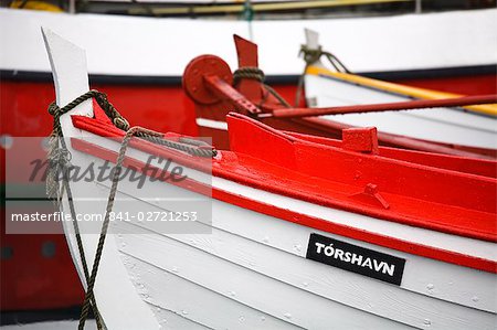 Small boat harbor, Port of Torshavn, Faroe Islands (Faeroes), Kingdom of Denmark, Europe