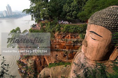 Giant Buddha, Site du patrimoine mondial de l'UNESCO, Leshan, Sichuan, Chine, Asie
