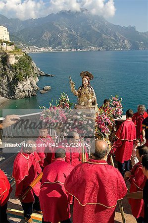 St. Maria Maddalena procession, Atrani, Amalfi coast, Campania, Italie, Europe