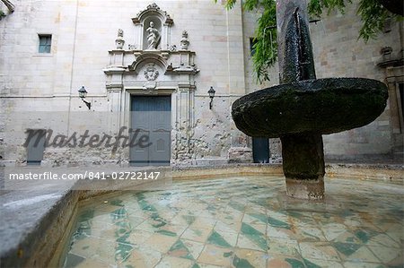 Sant Felip Neri Square, Civil War signs, Gothic Quarter, Barcelona, Catalonia, Spain, Europe