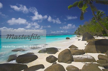 Rochers sur la plage tropicale, Seychelles, océan Indien, Afrique