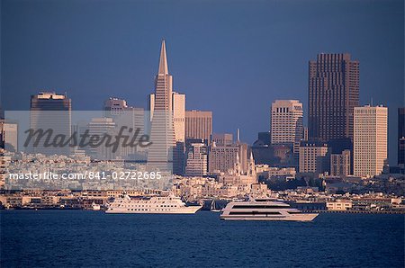 City skyline from the Bay, San Francisco, California, United States of America, North America