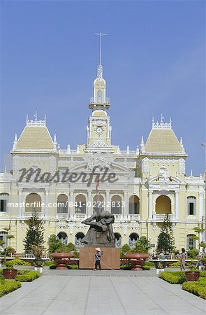 Hôtel de Ville (City Hall), complété de 1908, abrite aujourd'hui les peuples Comité, Nguyen Hue Boulevard, downtown, Ho Chi Minh-ville (anciennement Saigon), Viêt Nam, Indochine, Asie du sud-est, Asie