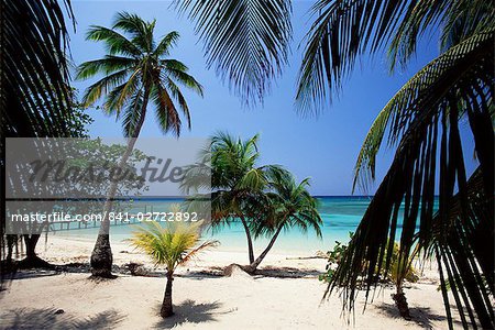 West Bay, à l'extrémité ouest de Roatan, la plus grande des îles de la baie, le Honduras, Caraïbes, Amérique centrale