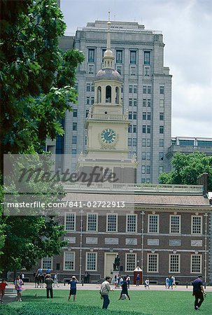 L'Independence Hall, lieu de la signature de la déclaration d'indépendance des États-Unis, Philadelphie, Pennsylvanie, États-Unis d'Amérique (États-Unis), en Amérique du Nord
