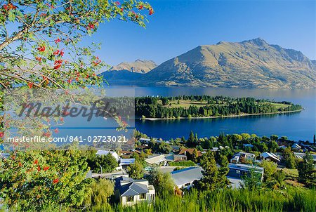 Queenstown, le lac Wakatipu, Otago, Nouvelle Zelande, Australie Queenstown, le lac Wakatipu, Otago, Nouvelle Zelande, Australie