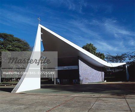 Our Lady of Fatima Chapel, Brasilia, 1959. Architect: Oscar Niemeyer