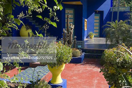 Jardin Majorelle und Museum für islamische Kunst, Marrakesch, Marokko. 1931. Patio.