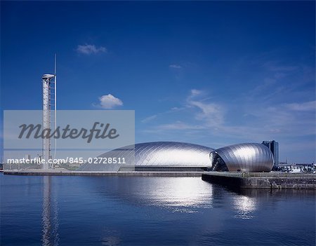 Glasgow Science Centre, Scotland. Tower, Science Mall and Imax. Architect: Building Design Partnership