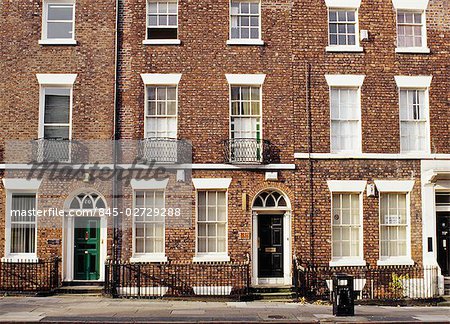 Regency terrace, Liverpool, Lancashire. Early 19th century