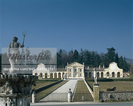 Villa Barbaro à Maser, Trévise, 1549 -58. Architecte : Andrea Palladio