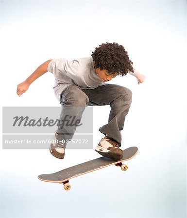 Skateboarder Doing an Ollie