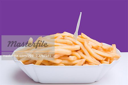 Container mit Pommes frites