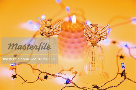 Glass Angels Decorated on Christmas