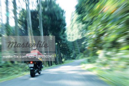 Motorrad am Berg Daisen Tottori Präfektur