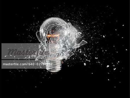 Exploding light bulb