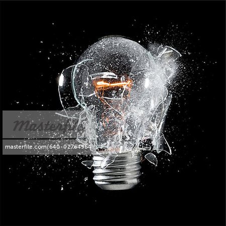 Exploding light bulb