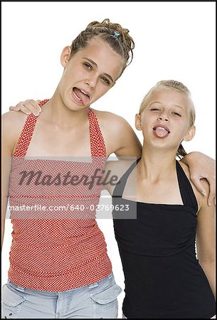 Two young sisters