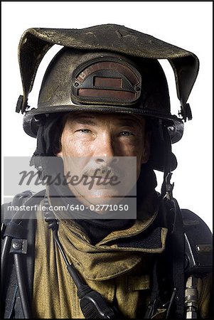 Portrait of a firefighter smiling