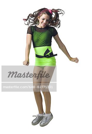 Girl in costume dancing
