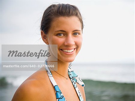 Young woman at the beach.