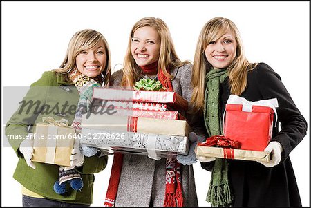 Mädchen mit Geschenken
