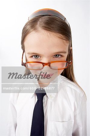 Girl Looking over Glasses