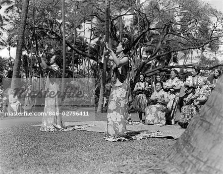 1930s NATIVE HULA MUSIC DANCE SHOW HAWAII