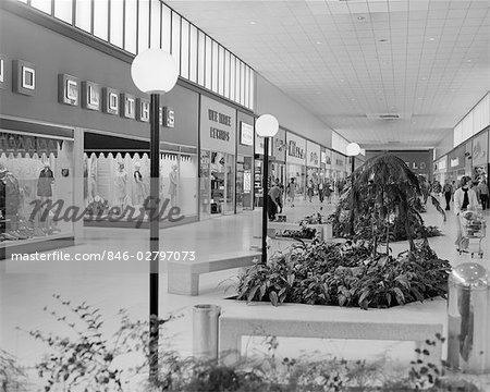 1970s INTERIOR OF PATH MARKS SHOPPING CENTER MOORESTOWN NJ CORRIDOR WITH STORE FRONTS