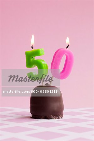 Birthday Candles in Chocolate Marshmallow Cookie
