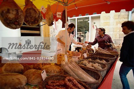 Étal de marché, Sarlat, Dordogne, France, Europe