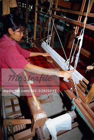 Industrie de la soie, Chiang Mai (Thaïlande), l'Asie du sud-est, Asie