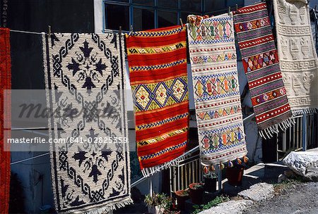 Tapis pour la vente, Crète, Grèce, Europe