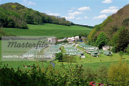 Campingplatz in der Nähe von Salcombe, Devon, England, Vereinigtes Königreich, Europa