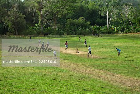 Jouer au cricket, Tobago, Antilles, Caraïbes, Amérique centrale