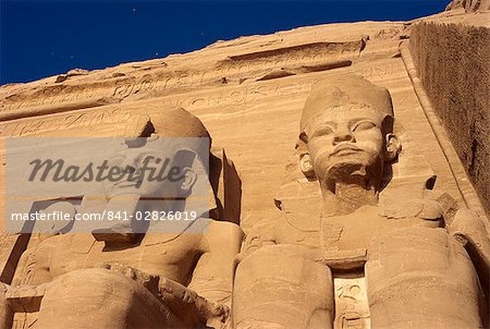 Temple de Re-Herakhte pour le Pharaon Ramsès II (le grand), déplacé lors de grand barrage d'Assouan, patrimoine mondial de l'UNESCO, Abou Simbel, Egypte, Afrique du Nord, Afrique