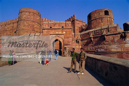 Fort Rouge, construit par Akbar en 1565 et fini par Aurangzeb, Agra, Inde